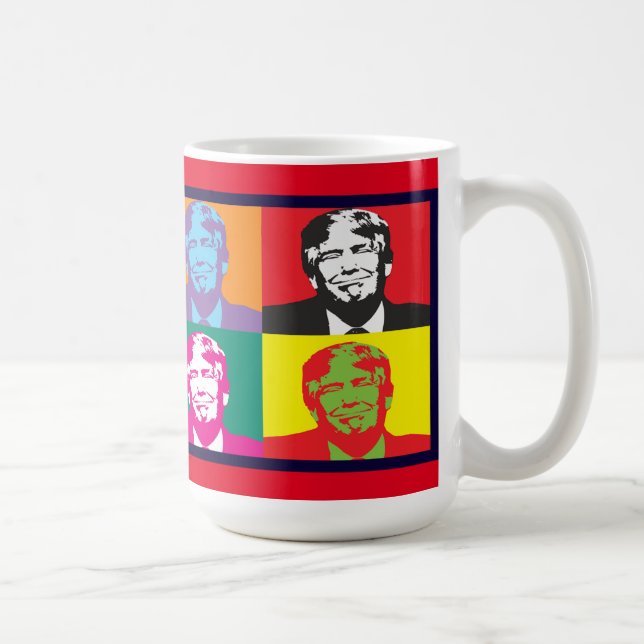 Donald Trump Pop Art Classic White Tasse (Rechts)