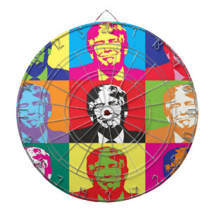 Donald Trump Pop Art Dartscheibe