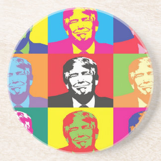 Donald Trump Pop Art Sandstein Untersetzer