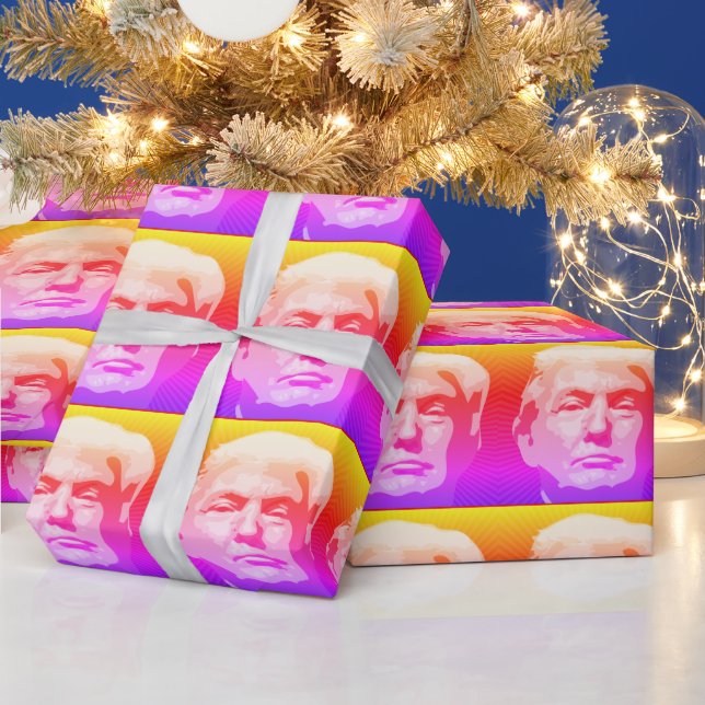DONALD TRUMP POP ART WRAPPING PAPIER GESCHENKPAPIER (Feiertage)