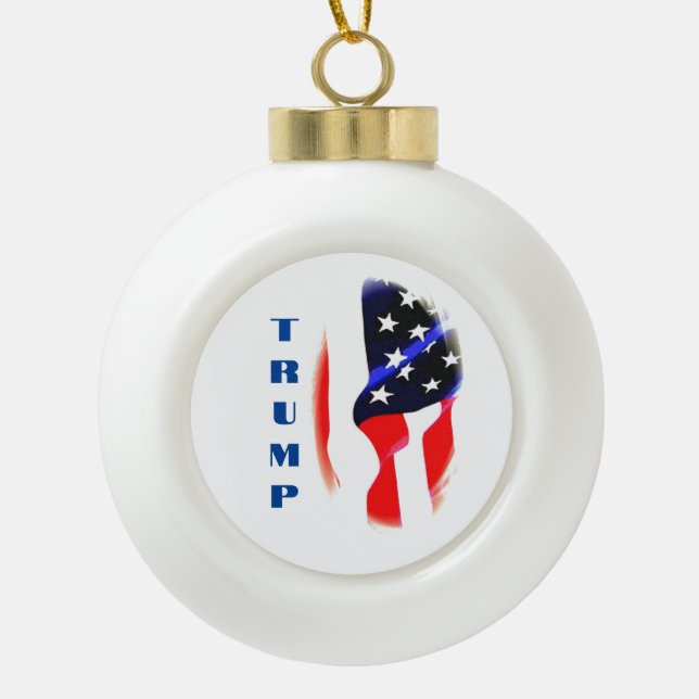 Donald Trump Pop Keramik Kugel-Ornament (Vorderseite)