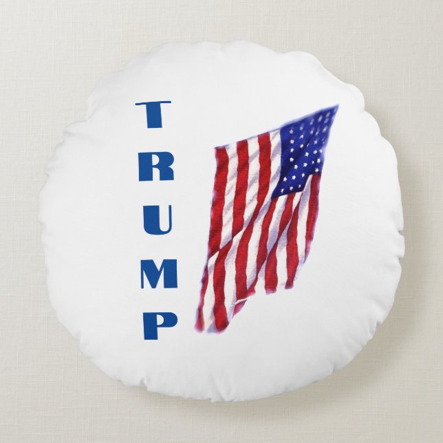 Donald Trump Pop Rundes Kissen (Vorderseite)