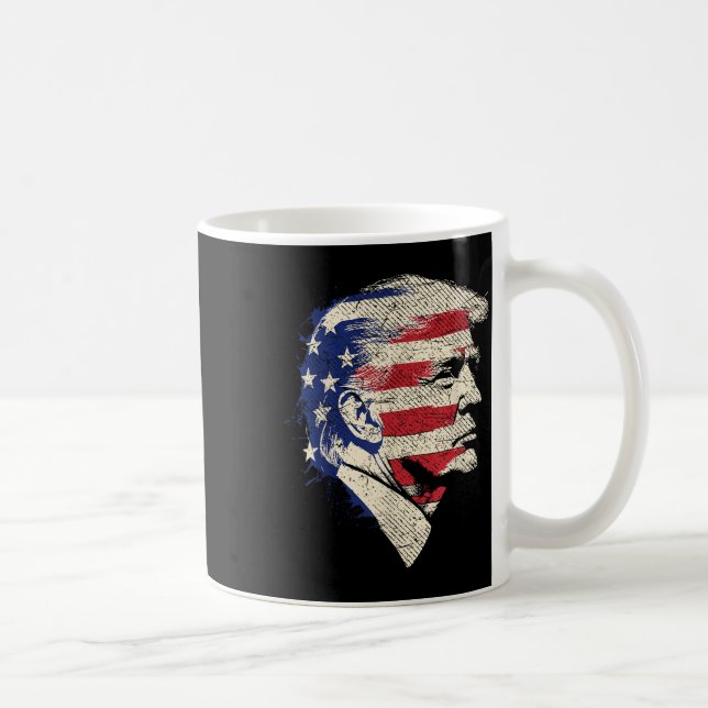 Donald Trump Portrait Kaffeetasse (Rechts)