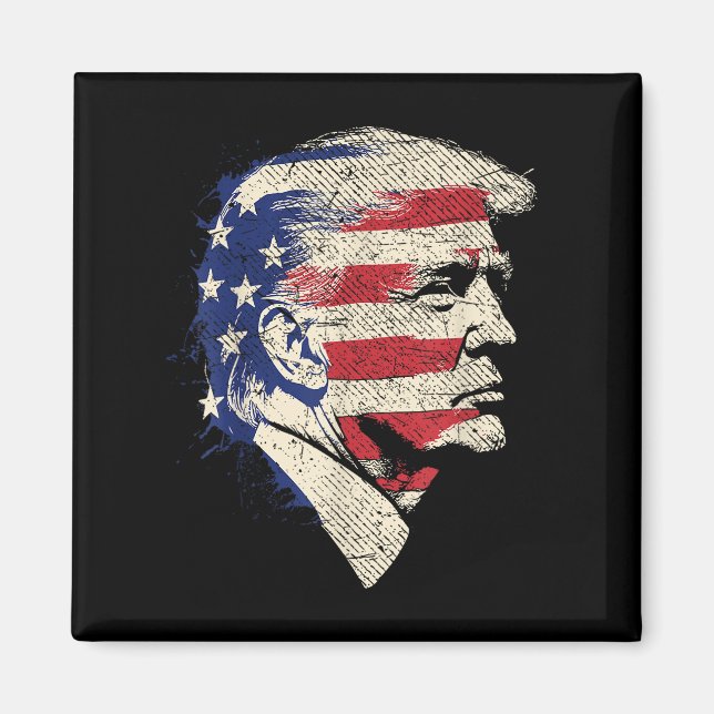 Donald Trump Portrait Magnet (Vorne)