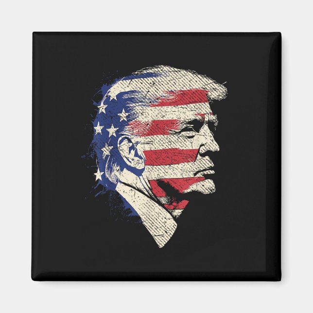 Donald Trump Portrait Magnet (Vorne)