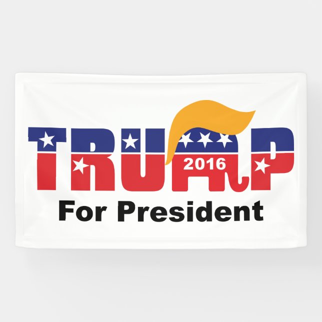 Donald Trump Präsident 2016 GOP Elephant Hair Logo Banner (Horizontal)