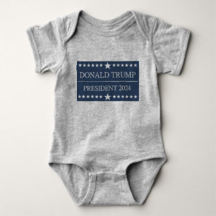 Donald Trump Präsident 2024 Fett Blue Baby Strampler