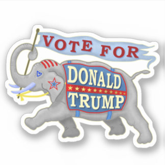 Donald Trump Präsident 2024 Republikanischer Elefa Aufkleber