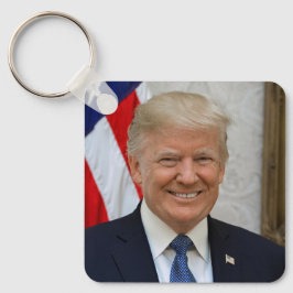 Donald Trump Präsident des Weißen Hauses Portrait  Schlüsselanhänger