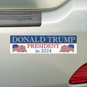 Donald Trump Präsident im Jahr 2024 Patriotic Autoaufkleber
