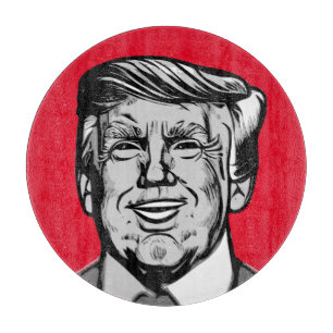 DONALD TRUMP PRÄSIDENT KARIKATUR SCHNEIDEBRETT