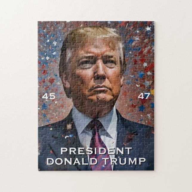 Donald Trump Präsident Modern Portrait (Vertikal)