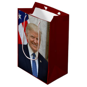 Donald Trump Präsident Portrait Mittlere Geschenktüte