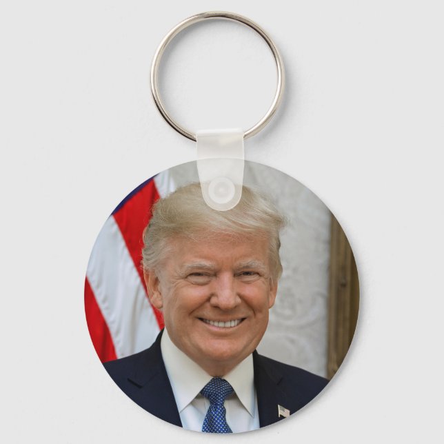 Donald Trump Präsident Portrait Schlüsselanhänger (Vorderseite)