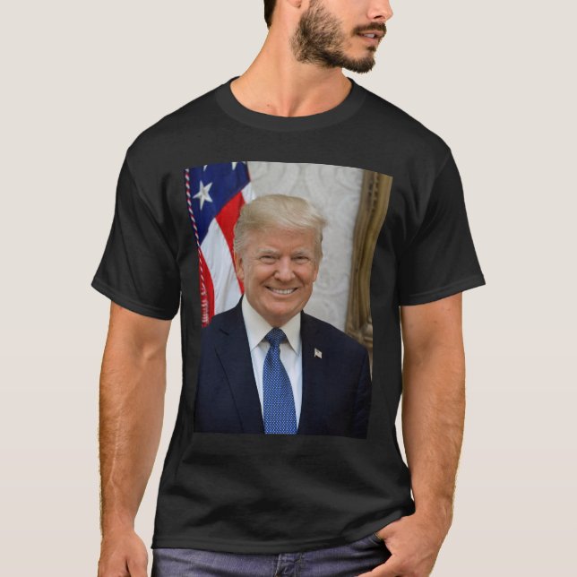 Donald Trump Präsident Portrait T-Shirt (Vorderseite)