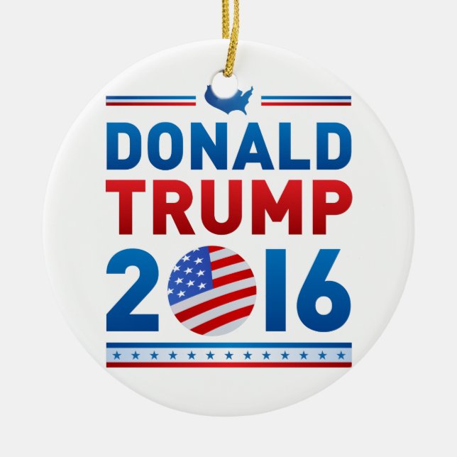 DONALD TRUMP Präsidentschaftswahl 2016 Keramik Ornament (Vorne)