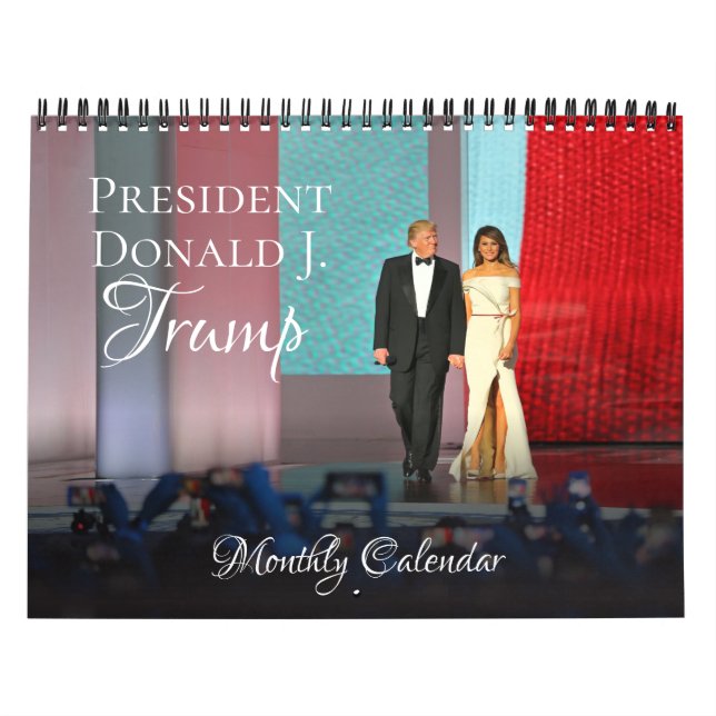 Donald Trump Présidence 2025 Calendrier Mur mensue (Protection)