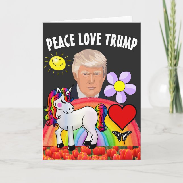 DONALD TRUMP RAINBOW UNICORN JEDEN ANLASS CARDS DANKESKARTE (Vorderseite)