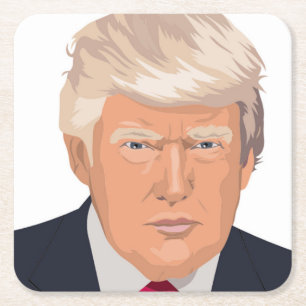 DONALD TRUMP RECHTECKIGER PAPPUNTERSETZER