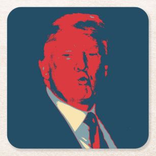 Donald Trump Rechteckiger Pappuntersetzer