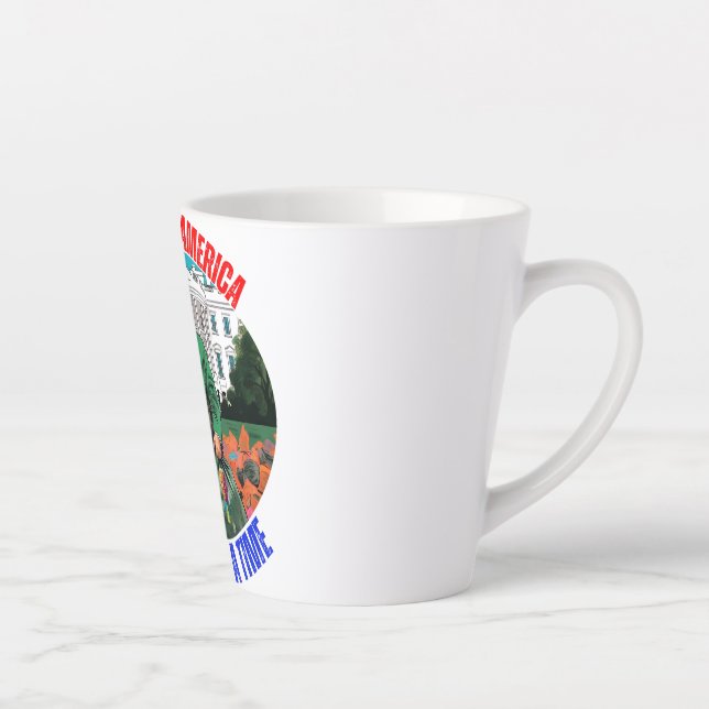 DONALD TRUMP-REINIGUNG AMERIKAS EINEN BEUTEL NACH  MILCHTASSE (Rechts)