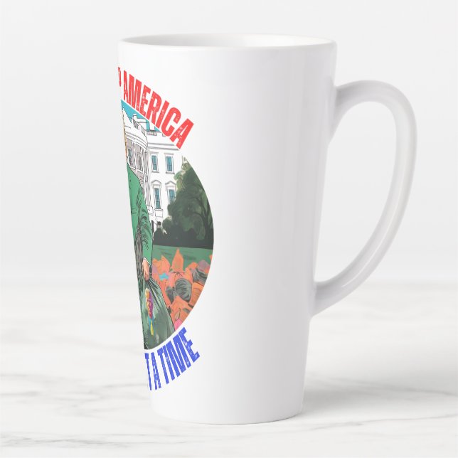 DONALD TRUMP-REINIGUNG AMERIKAS EINEN BEUTEL NACH  MILCHTASSE (Rechts)