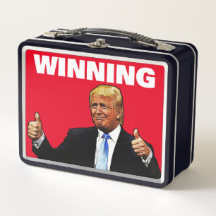 DONALD TRUMP RETRO MÉTAL GAGNANT LUNCHBOX
