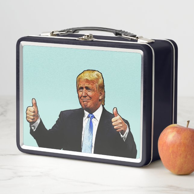 DONALD TRUMP RETRO METAL LUNCHBOX (Beispiel)