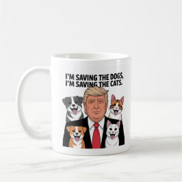 Donald Trump Rette die Tiere - Quadrat Kaffeetasse