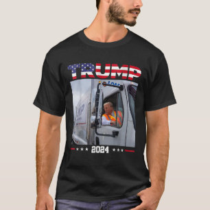 Donald Trump Rides Garbage Truck - Garbage Truck T T-Shirt