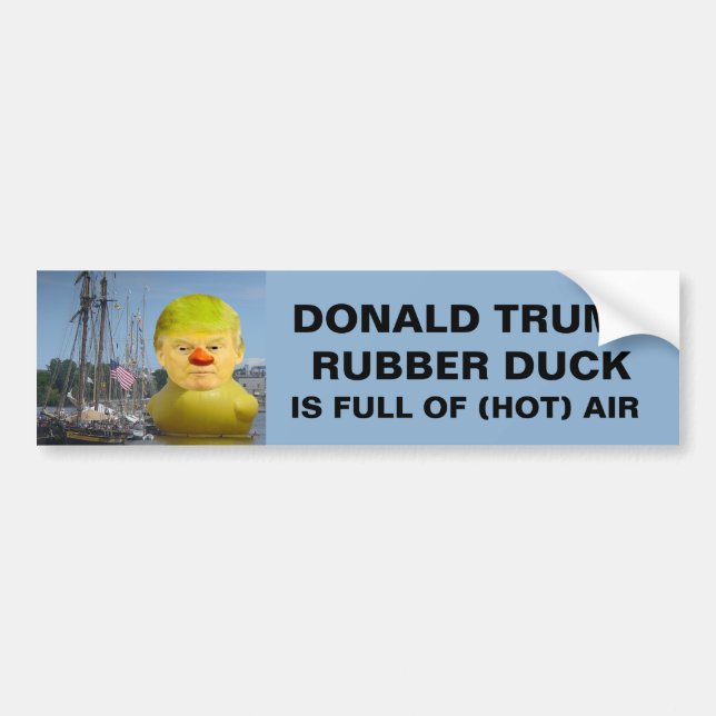Donald Trump Rubber Yellow Duck Autoaufkleber (Vorne)