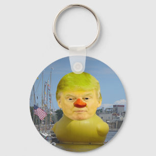 Donald Trump Rubber Yellow Duck Button Schlüsselan Schlüsselanhänger