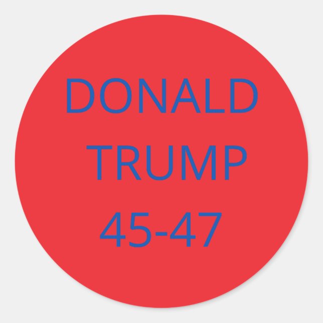 Donald Trump Runder Aufkleber (Vorderseite)