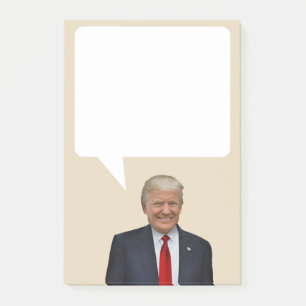 Donald Trump sagt US Präsidenten Speech Bubble Post-it Klebezettel