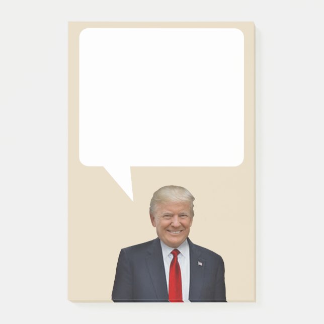 Donald Trump sagt US Präsidenten Speech Bubble Post-it Klebezettel (Vorderseite)