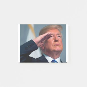 Donald Trump Salutes Post-it Klebezettel
