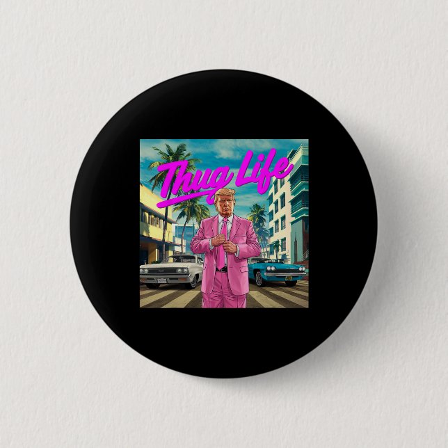 Donald Trump Schlägertum  Button (Vorderseite)