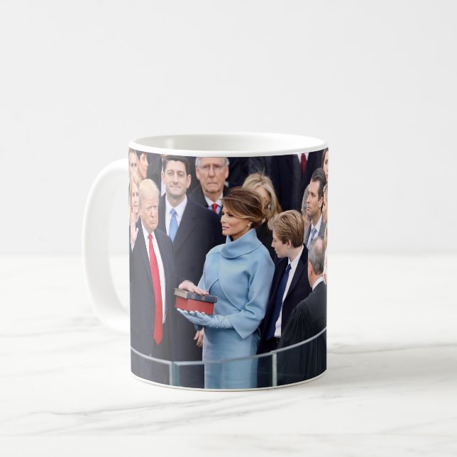 Donald Trump Schwören-In als 45. Präsident Kaffeetasse (Vorderseite Links)