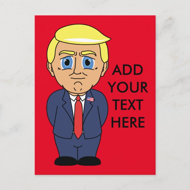 Donald Trump sieht Smug aus Postkarte (Vorderseite)