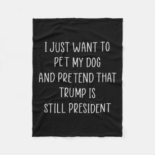 Donald Trump spendet meinen Hund als republikanisc Fleecedecke