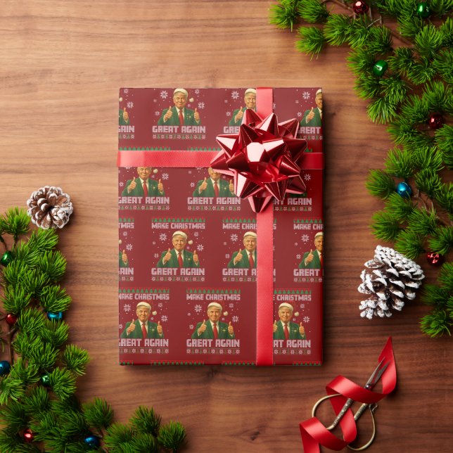Donald Trump spendet Wrap, Weihnachten wieder groß Geschenkpapier (Feiertagsgeschenk)
