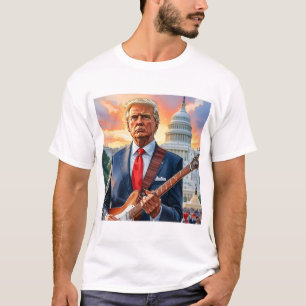 Donald Trump spielt Gitarre-US-Hauptstadt T-Shirt