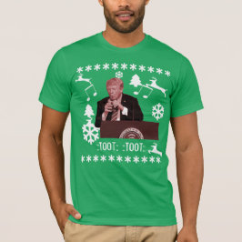 Donald Trump spielt Weihnachtsflasche hässlichen T T-Shirt