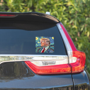 Donald Trump Starry Night Van Gogh Art Style 2024 Aufkleber