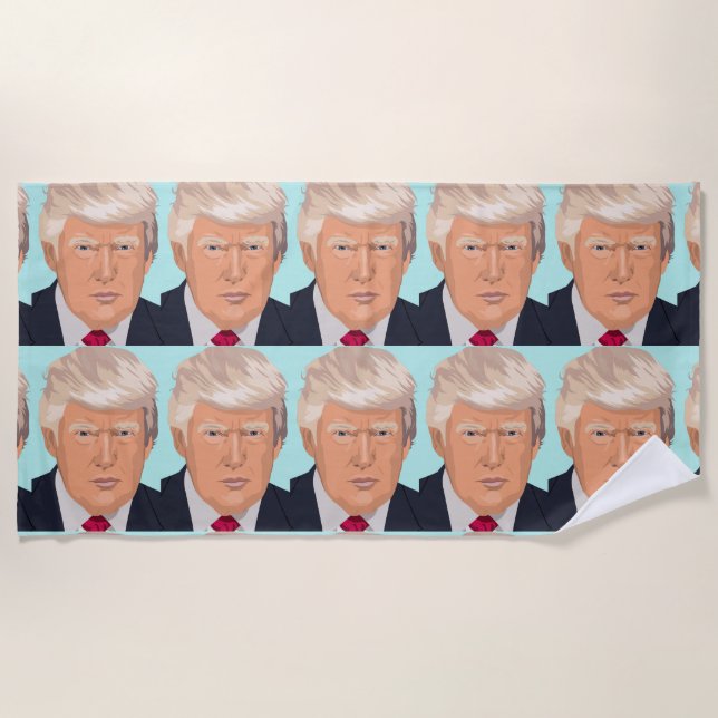 DONALD TRUMP Strandhandtuch (Vorderseite)