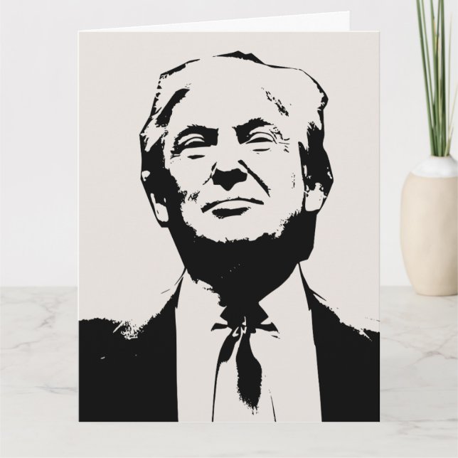 DONALD TRUMP surdimensionné CARTES DE SALUT D'ANNI (Devant)