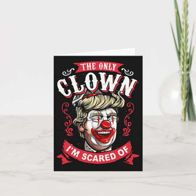 Donald Trump T Shirt Funny Clown Resist Männer Fra Karte (Vorderseite)