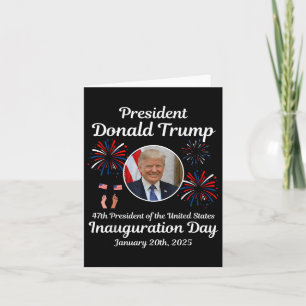 Donald Trump Tag der Amtseinführung 2025 47. Präsi Karte