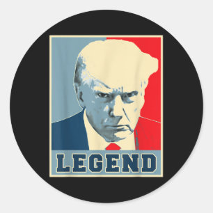 Donald Trump Tasse Shot 2024 Präsident Legend nie Runder Aufkleber