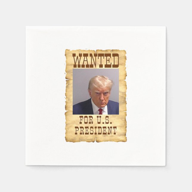 DONALD TRUMP TASSE SHOT GEWOLLT FÜR US-PRÄSIDENT 2 SERVIETTE (Vorderseite)